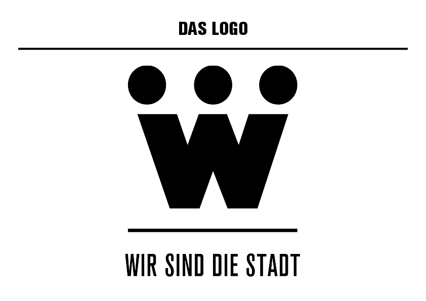 Das Logo in schwarz/ weiß.